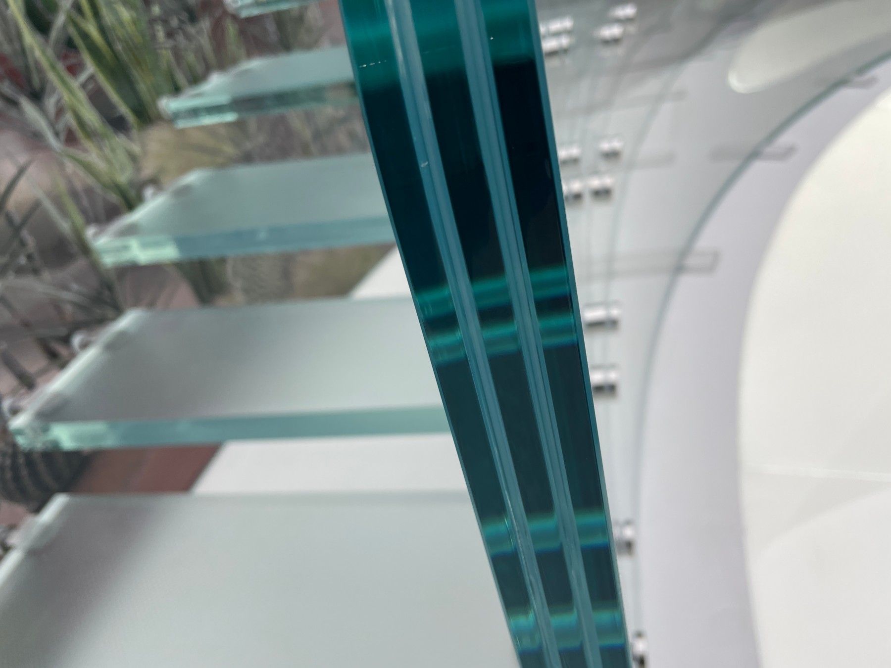 Glass staircase